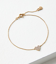 Demi Fine Pave Heart Bracelet carousel Product Image 1