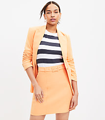 Belted Cotton Linen Skirt carousel Product Image 1