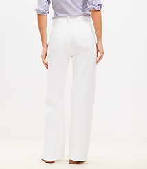 High Rise Wide Leg Jeans in White carousel Product Image 3
