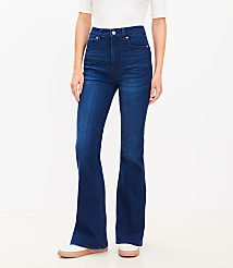 Tall High Rise Slim Flare Jeans in Dark Wash carousel Product Image 3