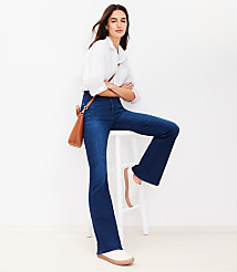 Tall High Rise Slim Flare Jeans in Dark Wash carousel Product Image 2