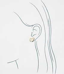 Mother Of Pearl Sparkle Heart Stud Earrings carousel Product Image 2