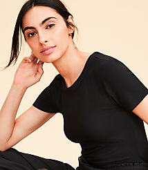 Petite Lou & Grey Ribbed Bra Tee carousel Product Image 2