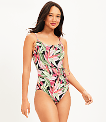 LOFT Beach Belted One Piece Swimsuit carousel Product Image 1