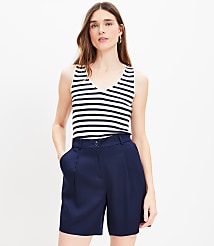 Pleated Shorts in Emory with 7 Inch Inseam carousel Product Image 1