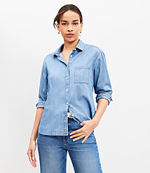 Chambray Everyday Relaxed Pocket Shirt carousel Product Image 2