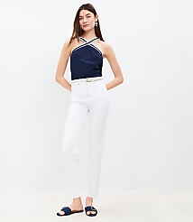 High Rise Slim Jeans in White carousel Product Image 2