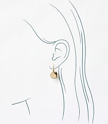 Mini Dot Pull Through Earrings carousel Product Image 2