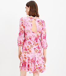 Lily Godet Puff Sleeve Mini Flare Dress carousel Product Image 2