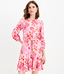 Lily Godet Puff Sleeve Mini Flare Dress carousel Product Image 3