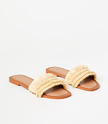 Beaded Raffia Sandals carousel Product Image 1