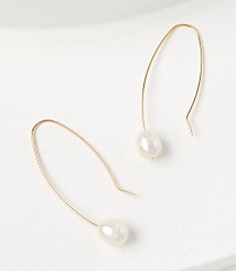 Pearlized Pull Through Earrings carousel Product Image 1