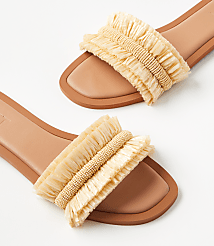 Beaded Raffia Sandals carousel Product Image 2