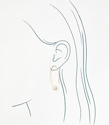 Pearlized Pull Through Earrings carousel Product Image 2