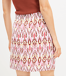 Ikat Linen Blend Twist Sarong Mini Skirt carousel Product Image 3