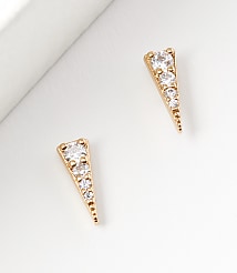 Demi Fine Mini Sparkle Triangle Stud Earrings carousel Product Image 1