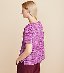 Lou & Grey Spacedye Soft Jersey V-Neck Tee carousel Product Image 3