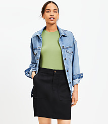 Patch Pocket Mini Shift Skirt carousel Product Image 1