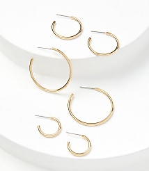 Modern Hoop Earring Set carousel Product Image 1