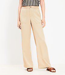 Patch Pocket Wide Leg Pants in Emory carousel Product Image 1
