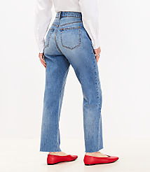 Petite Curvy Fresh Cut High Rise Straight Jeans in Light Vintage Wash carousel Product Image 2