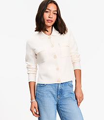 Petite Collared Sweater Jacket carousel Product Image 3