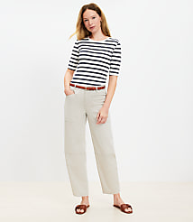Petite Utility Barrel Pants in Twill carousel Product Image 1