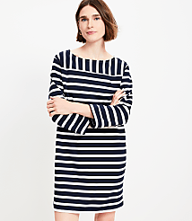 Striped Ponte Mini Dress carousel Product Image 1