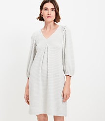 Stripe Textured Pleated Mini Dress carousel Product Image 1