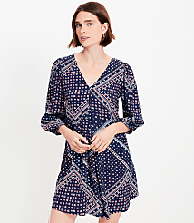 Bandana Print Pleated Mini Pocket Dress carousel Product Image 1