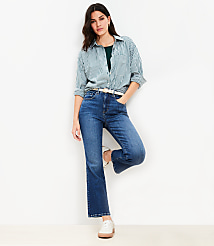 High Rise Kick Crop Jeans in Authentic Vintage Mid Wash carousel Product Image 1