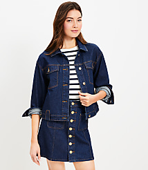 Tailored Denim Jacket in Classic Rinse Wash carousel Product Image 2