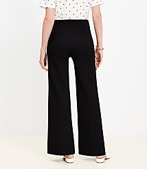 Petite Ponte Wide Leg Pants carousel Product Image 3