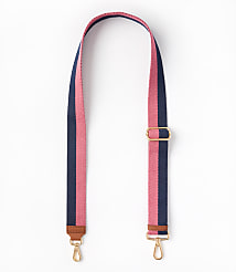 Striped Leather Trim Bag Strap carousel Product Image 2