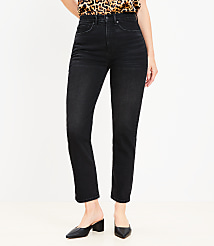 Curvy High Rise Slim Jeans in Washed Black carousel Product Image 1