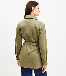 Faux Suede Shirt Jacket carousel Product Image 3