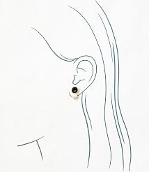 Pearlized Drop Stud Earrings carousel Product Image 2