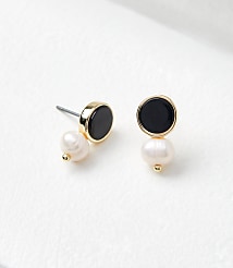Pearlized Drop Stud Earrings carousel Product Image 1