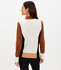 Colorblock Mock Neck Sweater carousel Product Image 3