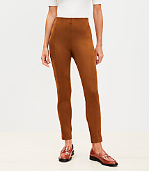 Petite Faux Suede Leggings carousel Product Image 3
