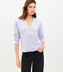 Fuzzy V-Neck Cardigan carousel Product Image 1