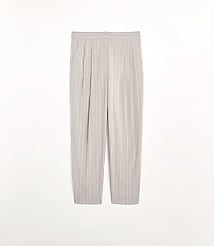 Petite LOFT Versa Seasonless Stretch Double Pleat Taper Pant in Stripe carousel Product Image 2