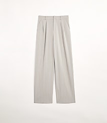 Petite LOFT Versa Seasonless Stretch Double Pleat Wide Leg Pant in Stripe carousel Product Image 5