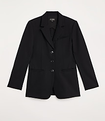 Petite LOFT Versa Ponte Deluxe Sculpted Blazer carousel Product Image 2