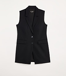 LOFT Versa Ponte Deluxe Long Vest carousel Product Image 5