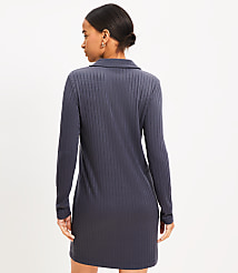 Ribbed Mini Shirtdress carousel Product Image 3