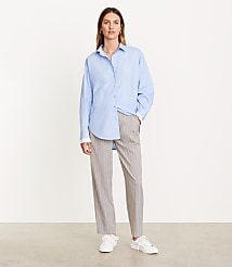 Petite LOFT Versa Poplin Oversized Double Cuff Tunic Shirt carousel Product Image 1