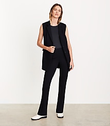 Petite LOFT Versa Ponte Deluxe Split Hem Slim Pants carousel Product Image 1
