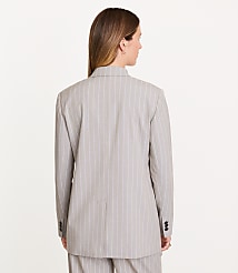 Petite LOFT Versa Striped Seasonless Stretch Double Breasted Blazer carousel Product Image 4