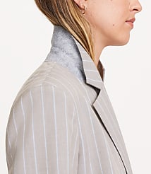 Petite LOFT Versa Striped Seasonless Stretch Double Breasted Blazer carousel Product Image 5